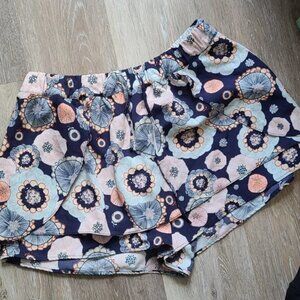 Zara Trafaluc Collection Floral Print Shorts Medium NWT
